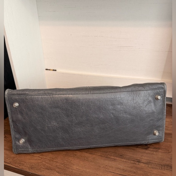 Balenciaga Agneau Giant 12 Work Anthracite/Grey Leather Handbag Purse - Picture 6 of 12